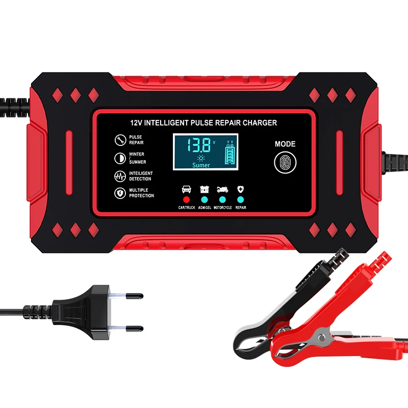 CCB 12 Volt 6A Battery Charger 12v Cross-Border for Cars and Motorcycles Multiple Devices Charging Car Accessories