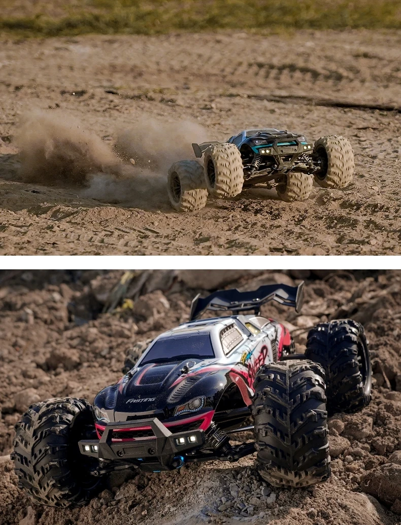 Teeggi 16101 /16102 PRO 1:16 70 KM/H 4WD voiture RC haute vitesse avec lumière LED dérive RC voiture tout-terrain monstre camion jouet pour cadeaux pour enfants