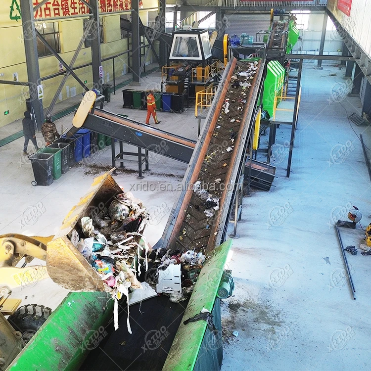 100t/d Automatic Municipal Waste Recycling Plant Urban Sorting Garbage  Plant Waste Recycling Sorting Machine