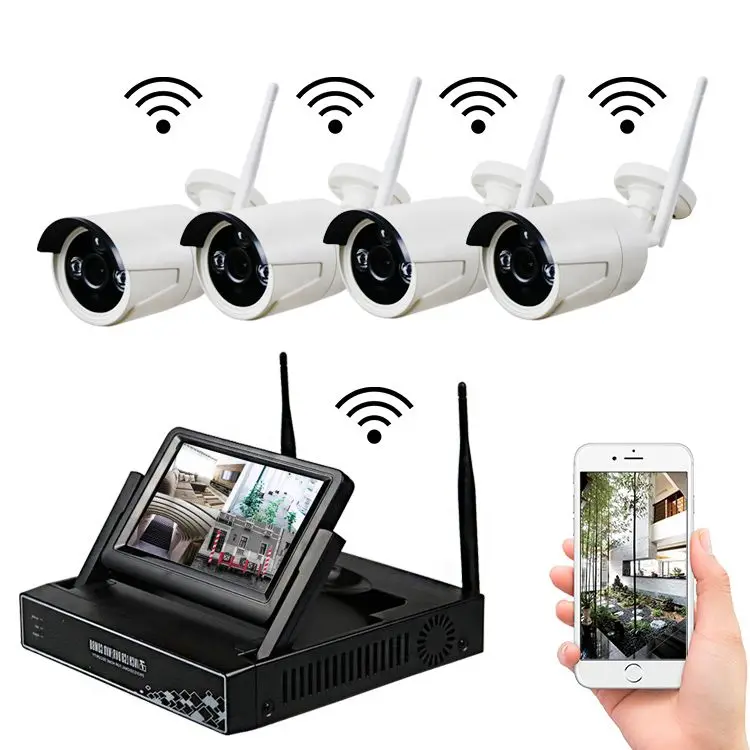Eseecloud 5MP 4CH Wifi Security Camera with LCD Screen