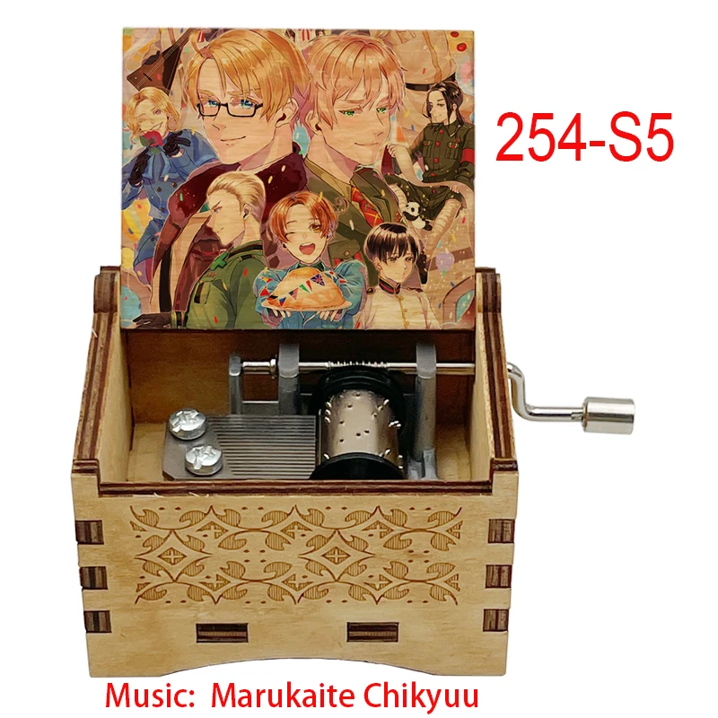 Anime Hetalia Wooden Music Box - Marukaite Chikyuu Melody