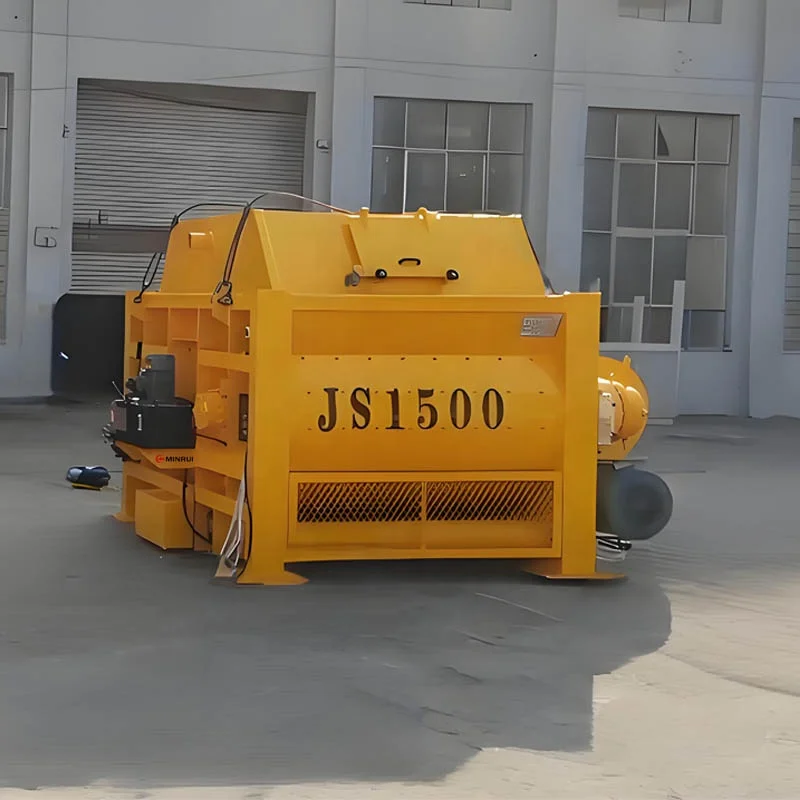 Minrui Mini Portable JS1500 Concrete Mixer 1500 Litre Cement Machine Skid Steer Attachment