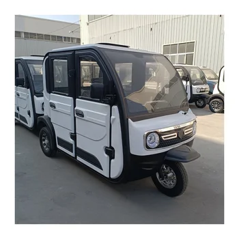 Solar 1000 W Adult Electric Cargo E Tricycles for Passengers / 3 Wheel Enclosed Car 25Km Motorized Electric Scooters Tricycle