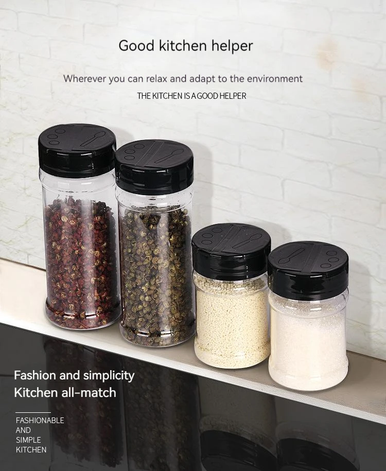 Yihai Plastic Spice Jar 230ml Pet Plastic Container With Flip Top Lid