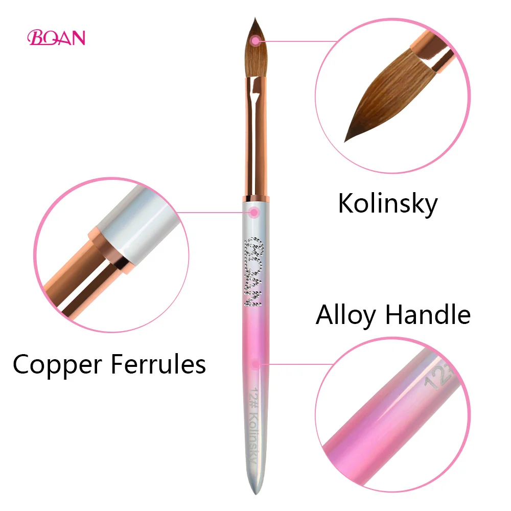 Bqan 224 Gradient Kolinsky Acrylic Nail Brush Pure Nail Brushes For