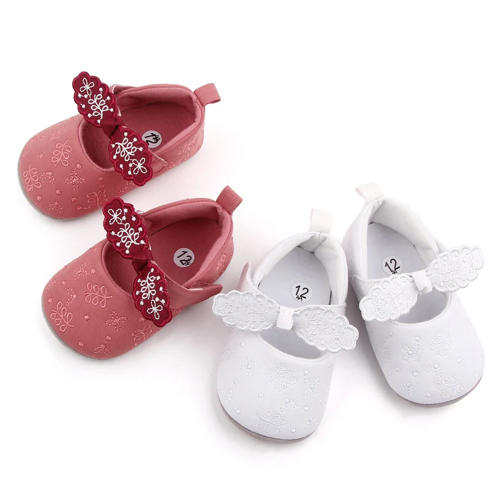 New Arrival Baby Girl Princess Shoes Beautiful Embroidery Bow-knot Soft Sole Baby Toddler Shoes details