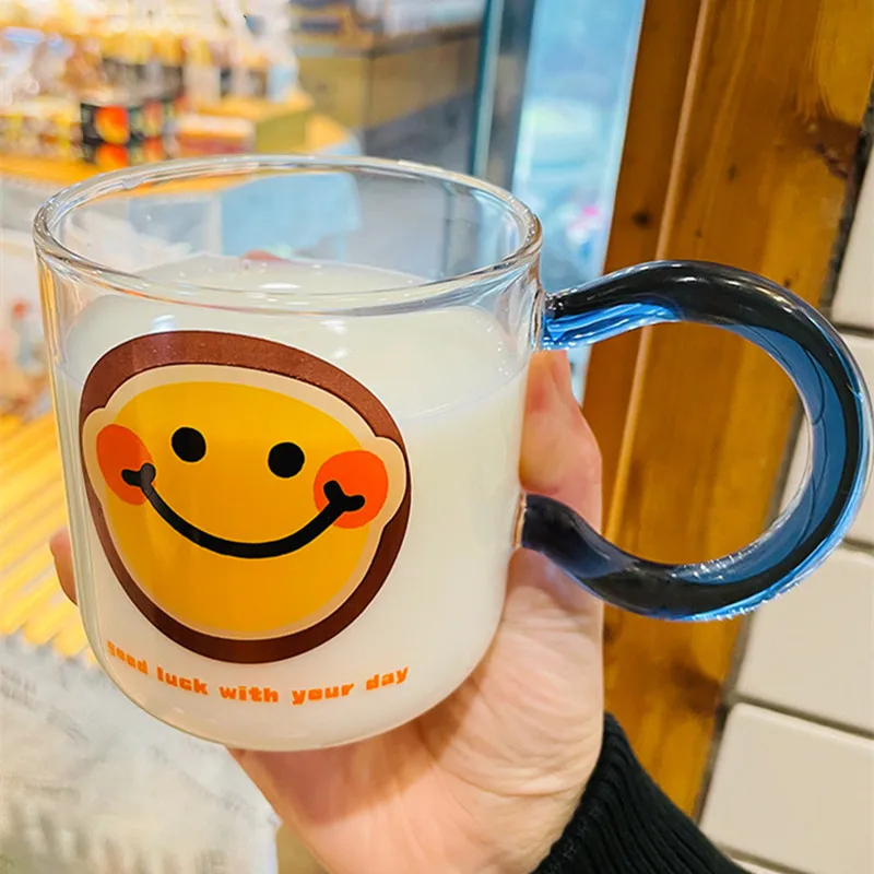 solhui wholesale cute glass coffee mug