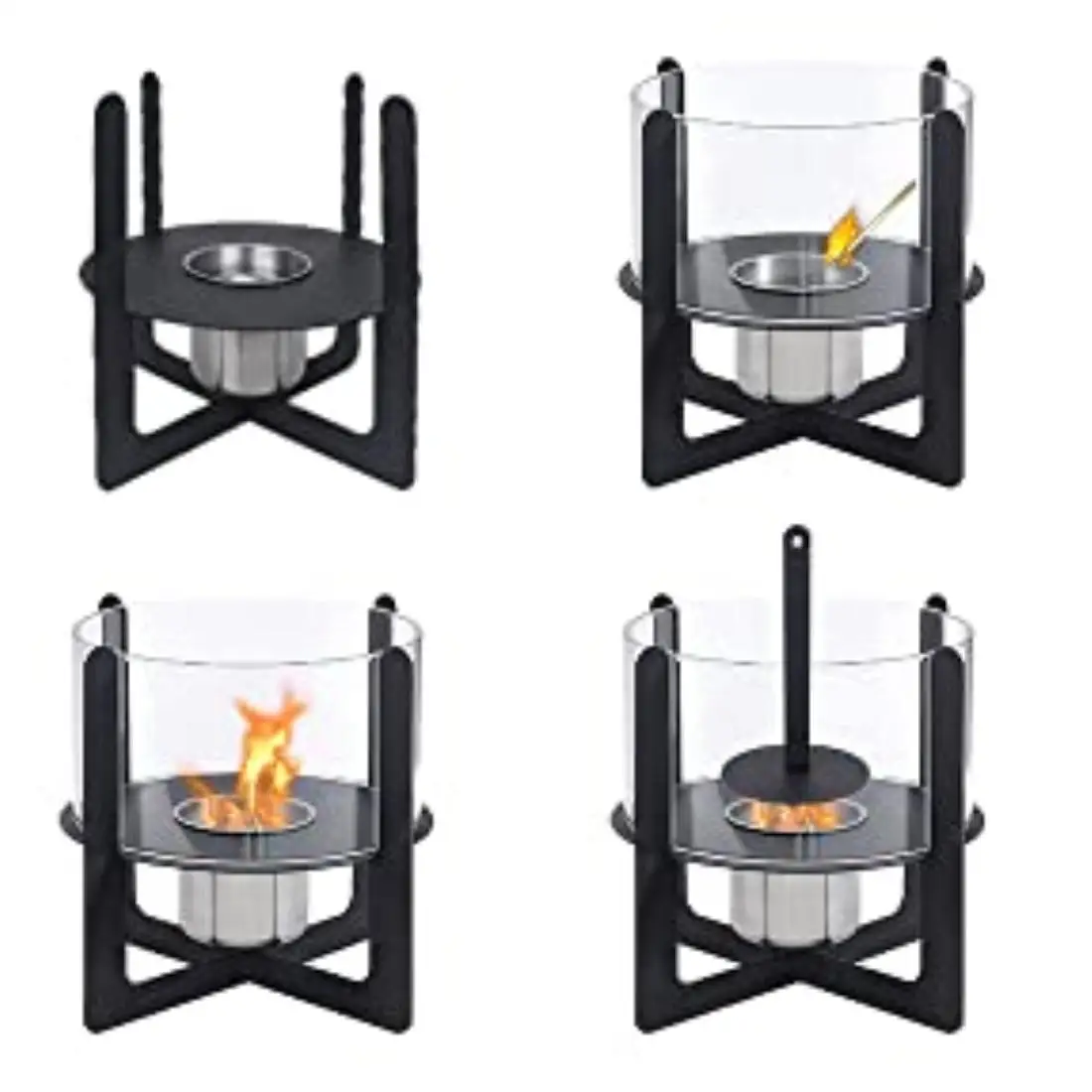 Outdoor Portable Table Top Fireplace Clean Burning Bioethanol