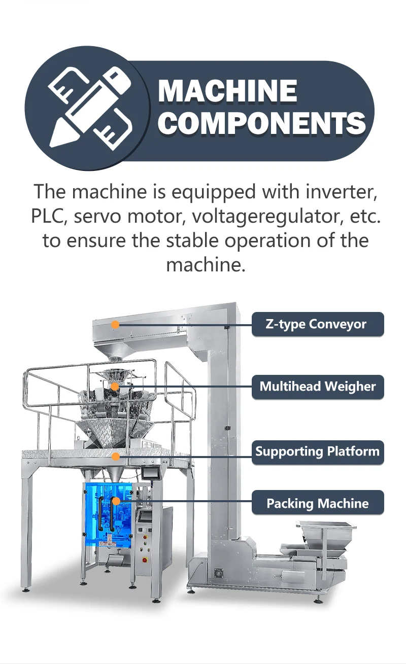 Automatic Vertical Packaging Machine 1Kg 5Kg Filling Sachets Wrapping ...