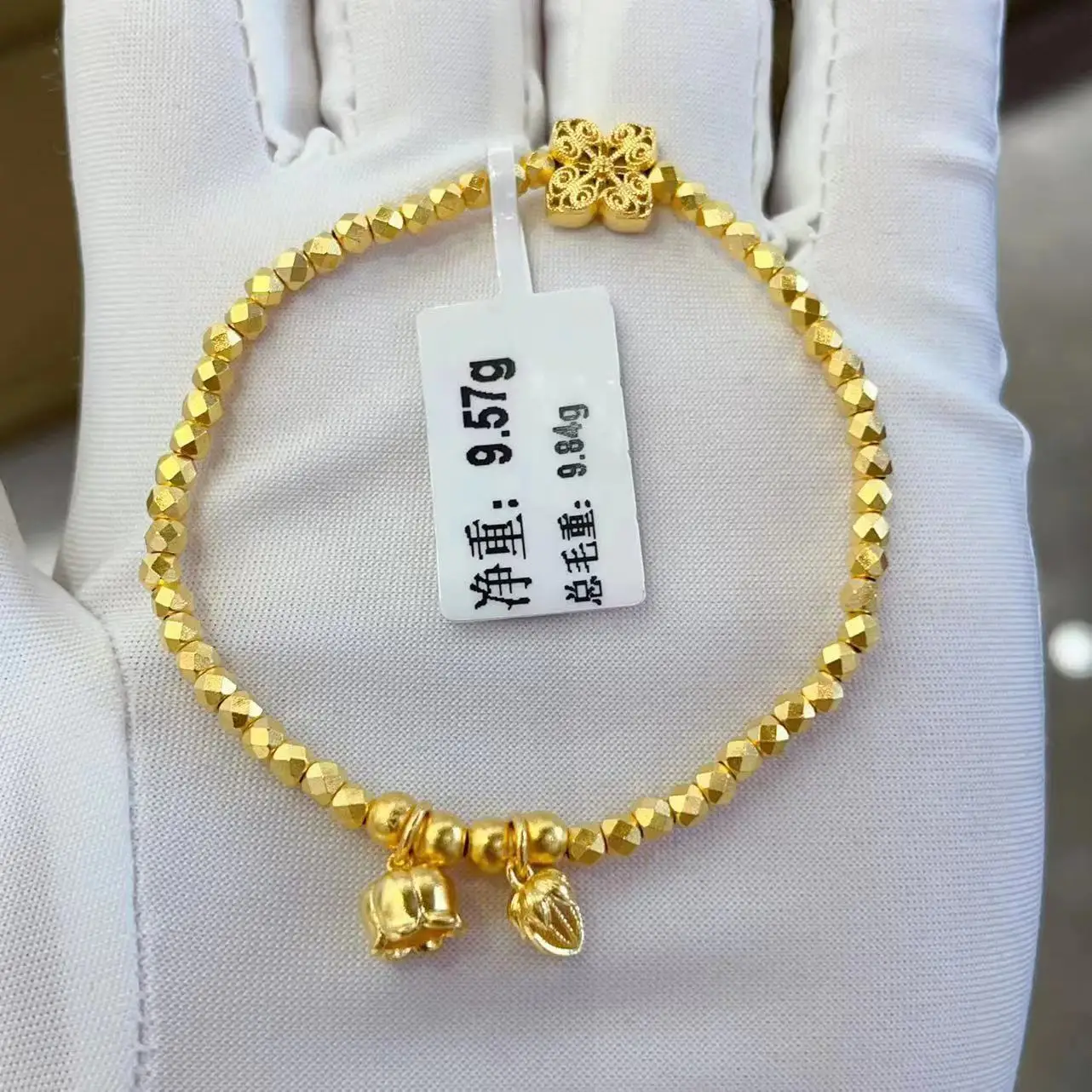 Made in China 24K real gold bracelet customization 999 real gold bracelet manufacturing Gold jewelry accepts OEM customization