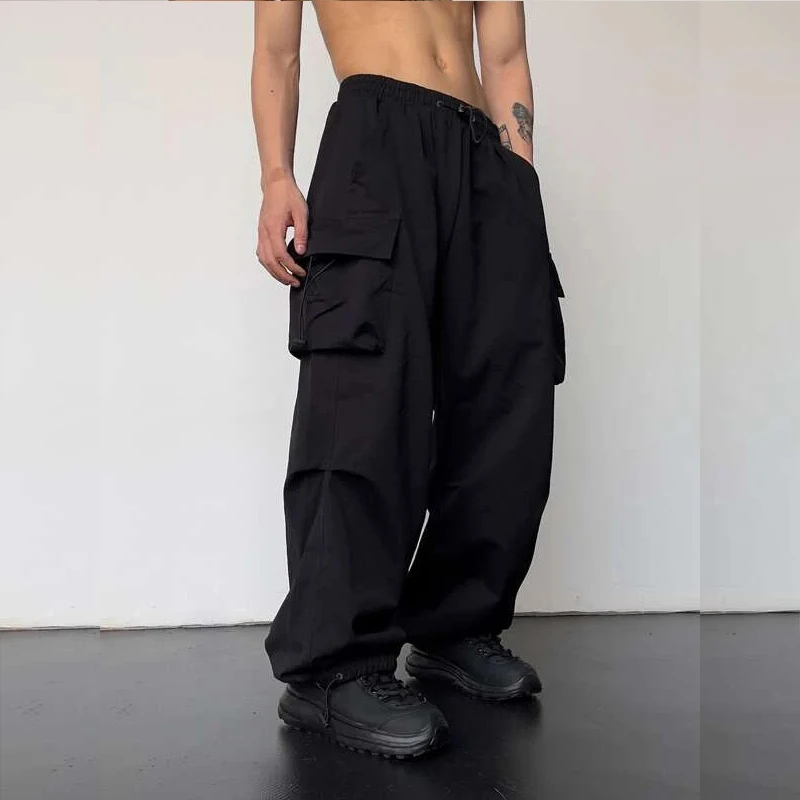 パンツ THE SHISHIKUI PARACHUTE PANTS / NAVY Women's Pants Drawstring Waist Cutout Ruched Parachute Pants