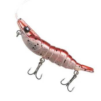 Wholesale 13g 7cm X Shrimp Fishing Lure ABS Hard Plastic Carp Bass Trout VIB Sinking Luminescent Artificial Bait – Hard Lure – view 3