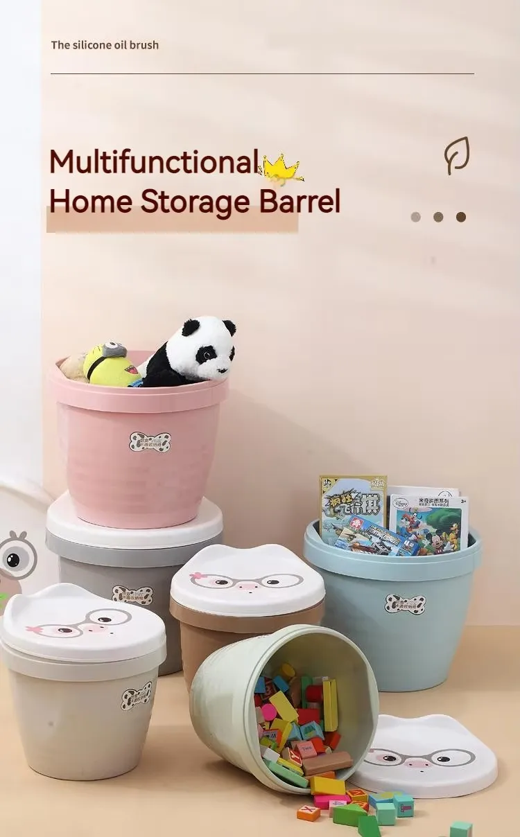 Cartoon Style Dual-Use Plastic Storage Bins & Boxes Good Quality Toys Organizer for Sitting & Storage details