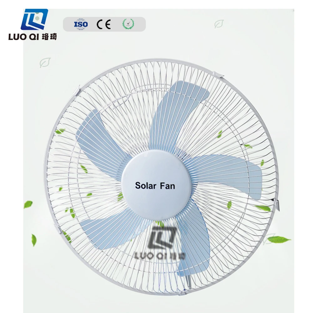 16 Inch With Solar Panel Home Portable Stand Two Charging Methods Rechargeable Indoor Outdoor Electric Solar Fan