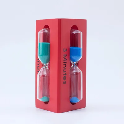 Triangular Prism Wooden Senssore Liquide Sand Timer 3 in 1 Hourglass 3 Sides 3/5/8/60 Minutes Hourglass