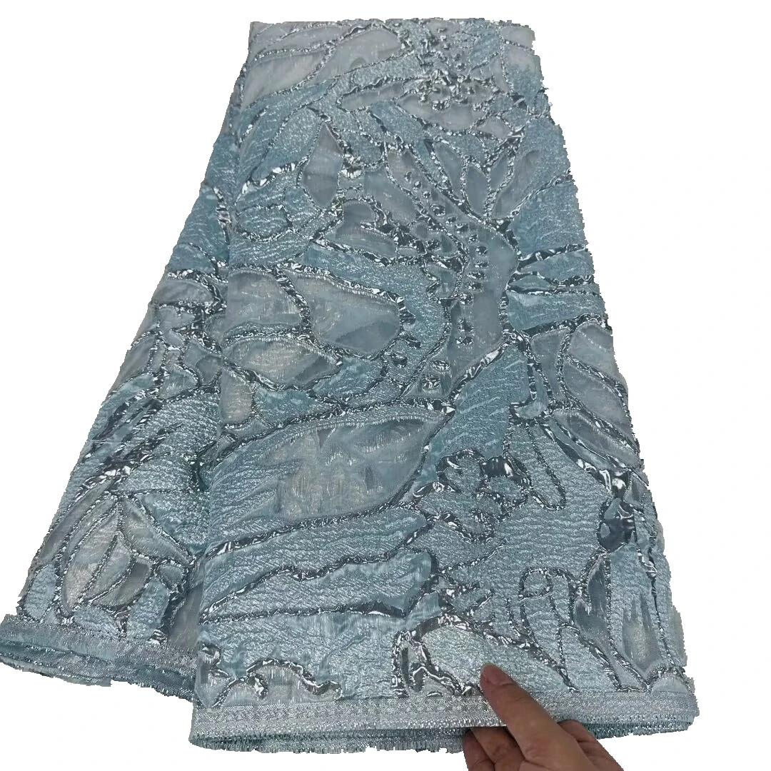 【8/16迄】Blood Drop Brocade アーティストプルーフ fab Dark blue and silver brocade - SARTOR BOHEMIA