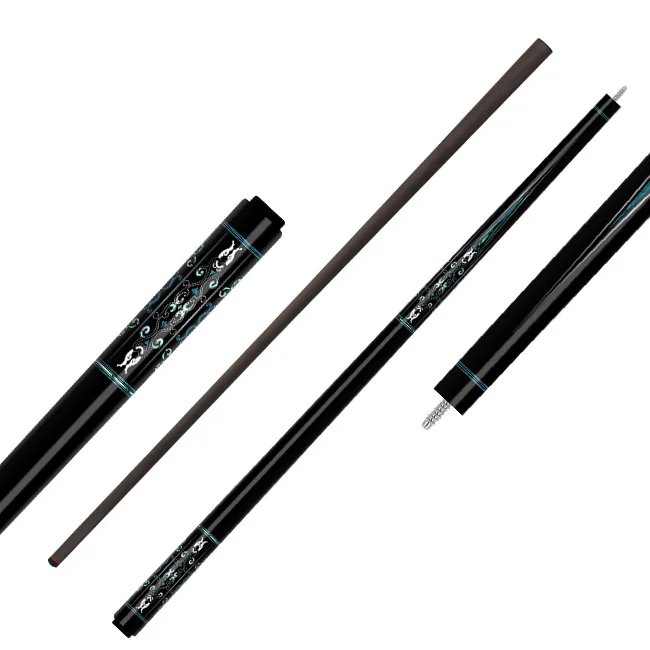 Bi Bo No.115 Factory Customization 1/2 Split Carbon Fiber Snooker & Billiard Cue 12.4mm & 12.9mm Diameters