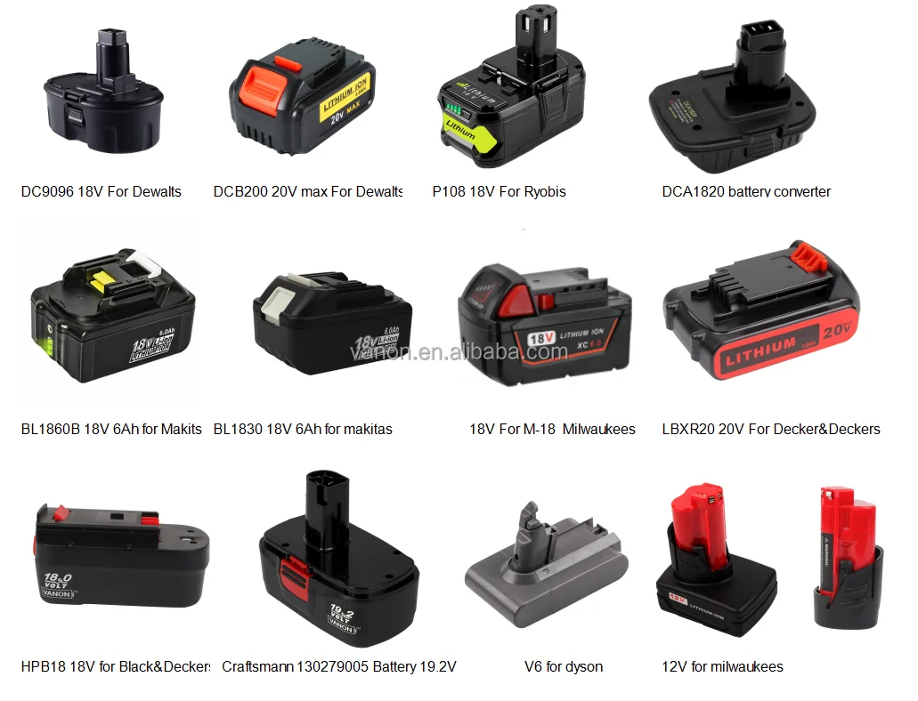 Factory price Drill 6.0ah cordless battery For DCB200 DCB205 4Ah 20V For Dewalt 6000mAh