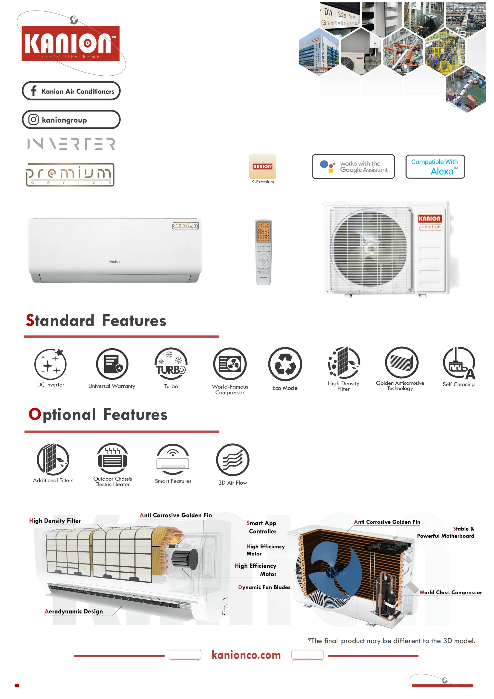 Split Air Conditioner, 30000Btu, T1, T3, 2.5Ton - detail 4