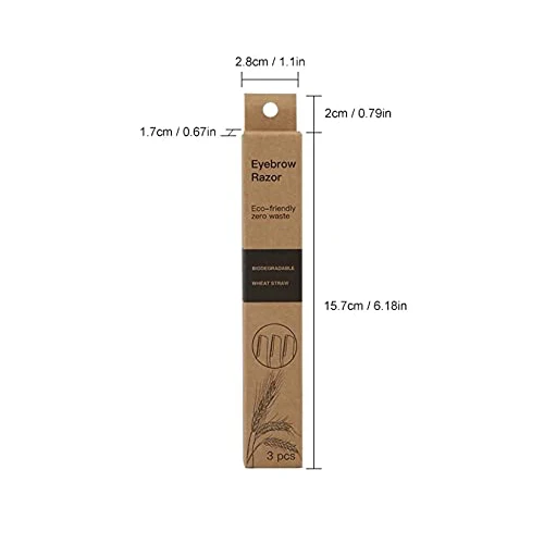 Eco Friendly Wheat Straw Biodegradable Eyebrow Trimmer Tool Makeup Facial Hair Eyebrow Razor