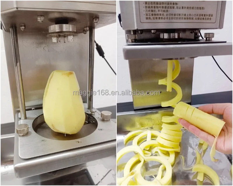 Twist Potato Slicer Curly Fries Cutter Machine Potato Spiral Slicer Potato Cutter Twister Fries Machine for Restaurants