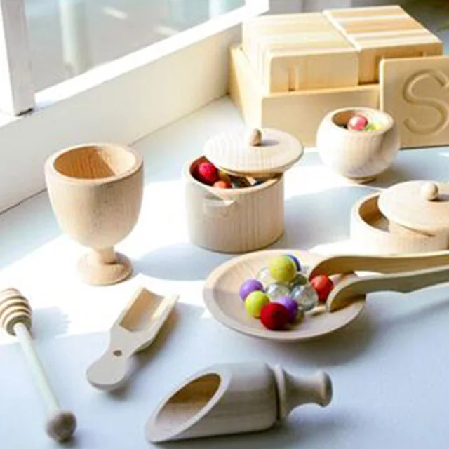 Деревянные детские Игрушки для раннего развития деревянные скобы и щипцы деревянная сенсорная корзина инструменты