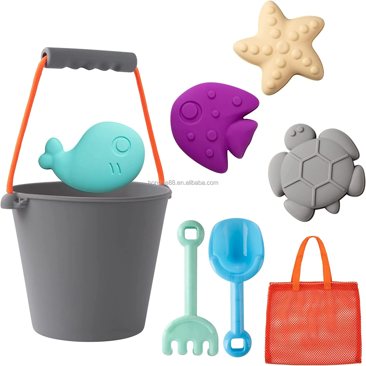 Silicone Beach Toys Modern Baby Beach Toys Set Silicone Bucket Beach