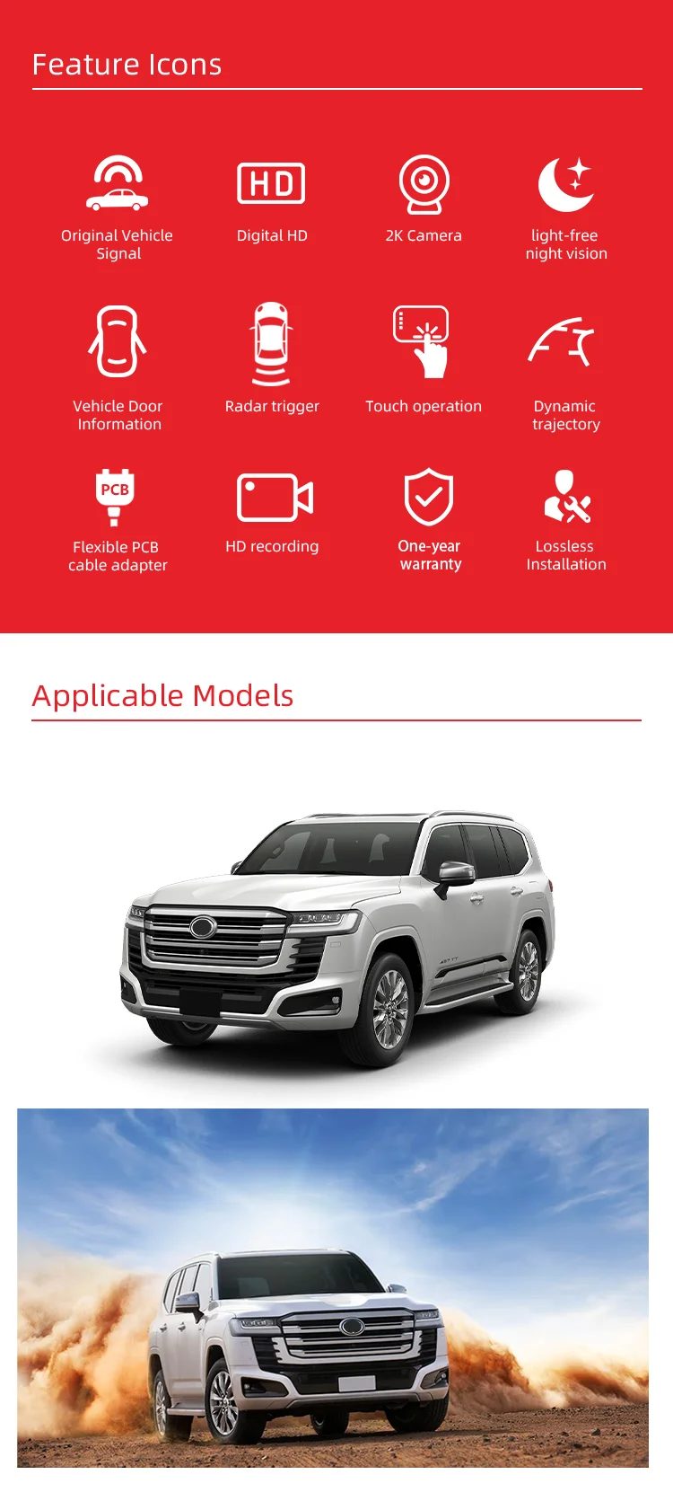 Wemaer 1080P AHD 360 Car Camera System for Toyota Land Cruiser LC300 High-trim JBL Bird View Panoramic Cameras supplier