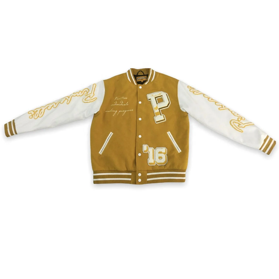 Oem Custom Chenille Embroidery Bomber Flight Baseball Vintage Letterman