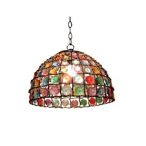 Decorative Hanging Lamps for Dining Room & Kitchen Island Multicolor Morocan Lantern Pendant Lamp