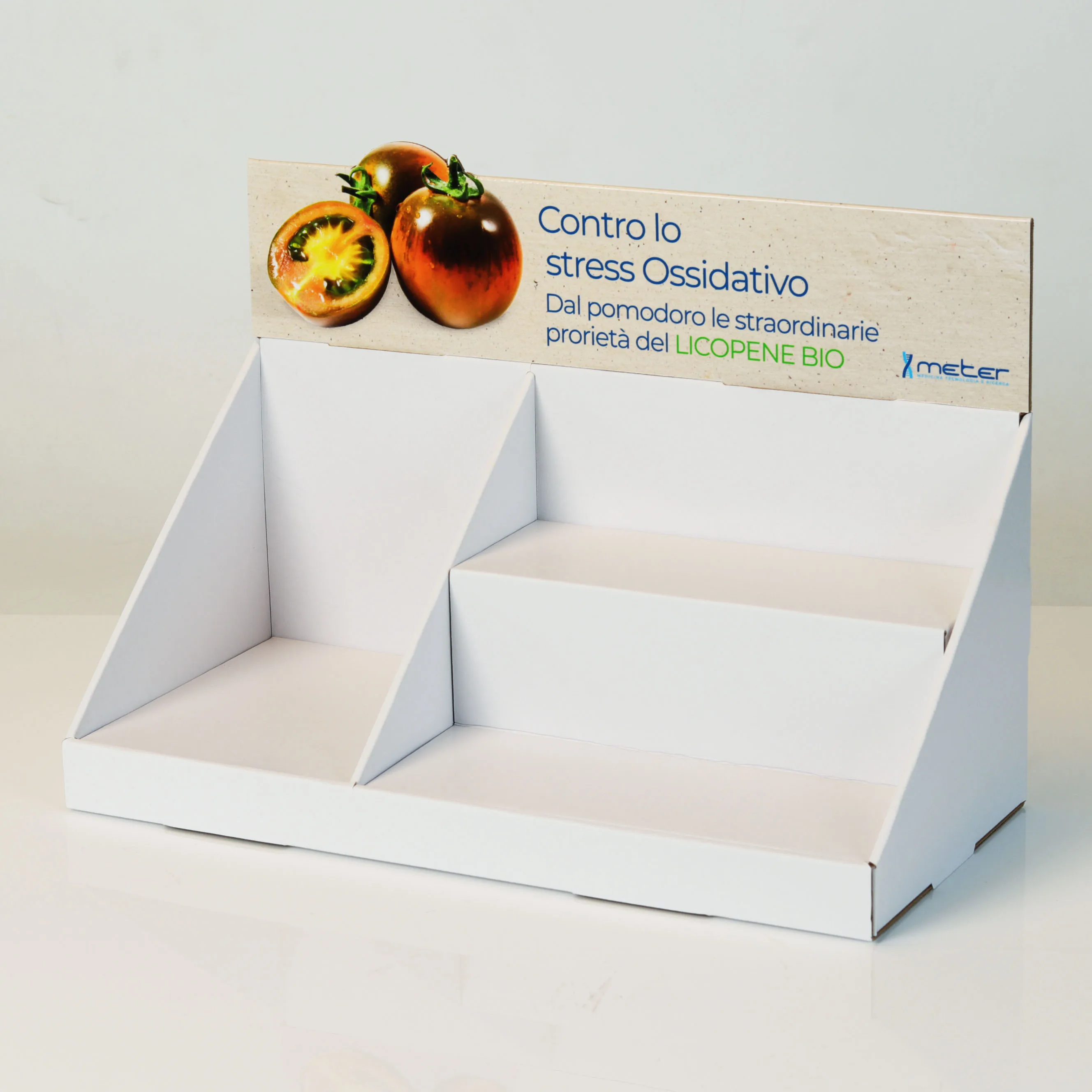 Custom Printed Corrugated Cardboard Countertop Exhibitor Displays Retail Folding Advertising for Store Show & Supermarket Use