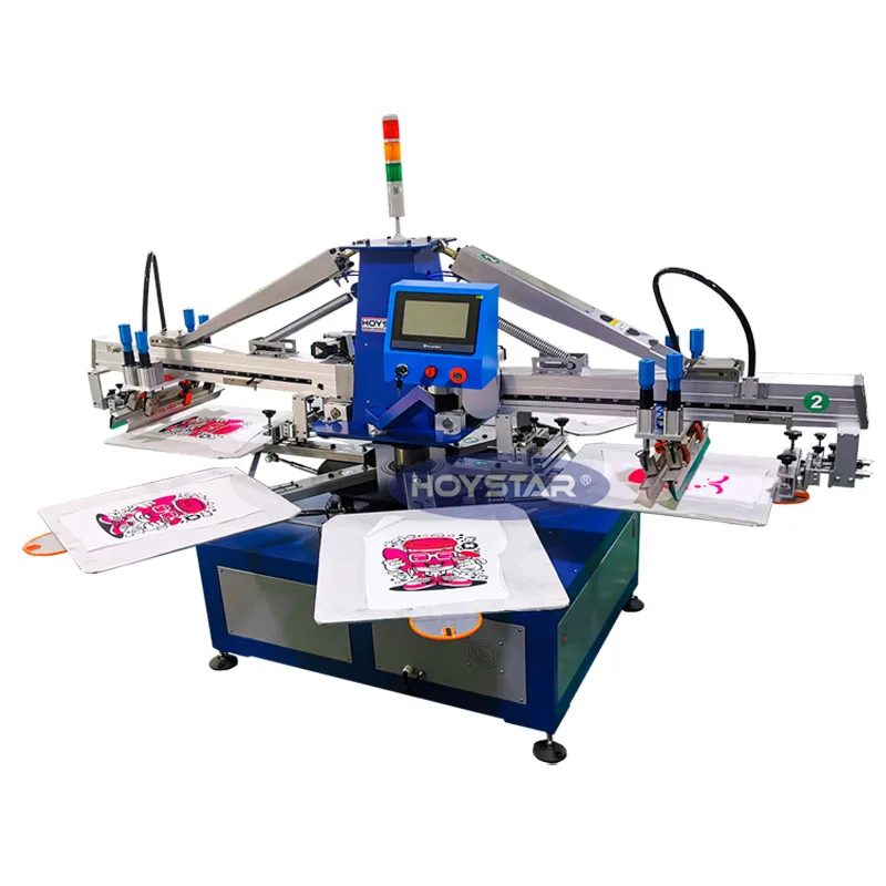Multicolor Screen Printing Machine Large Printing Area For T-shirt Textile