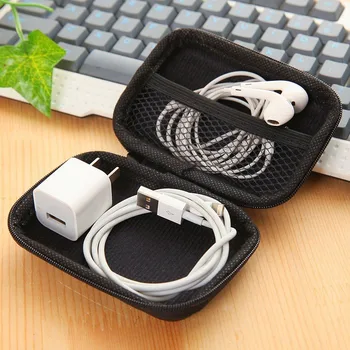 Customized Mobile Hard Disk Storage Bag with Square Zipper Anti-Pressure EVA Card and Headphone Organizer for Outdoor Usage