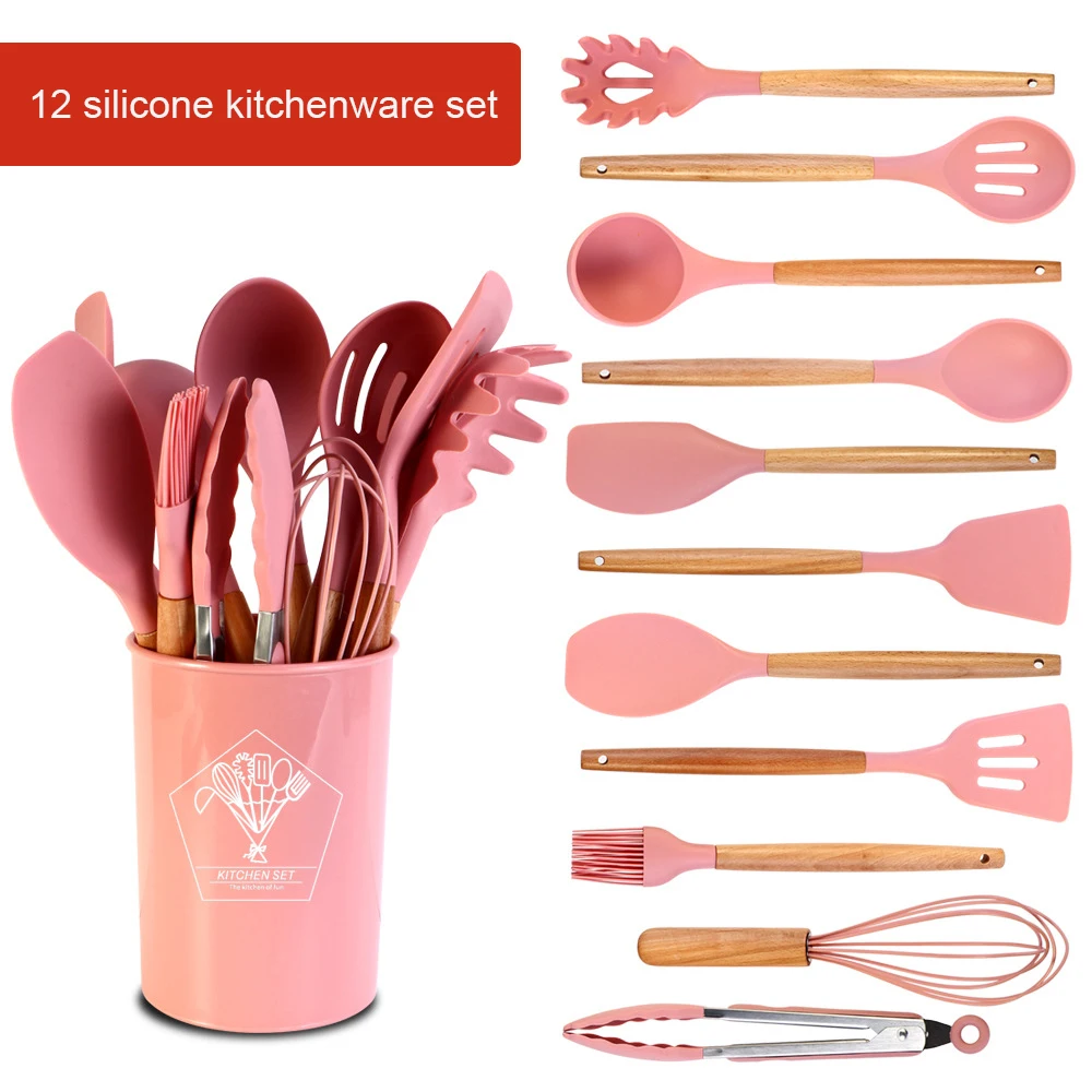 Silicone Kitchenware Set 8-Piece Stainless Steel Silicone Cookware