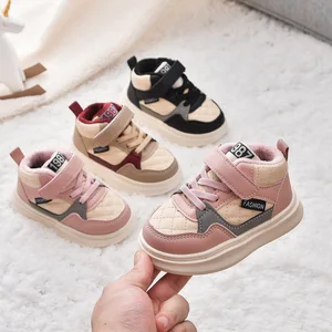 Children Autumn Winter Plush Warm Kids Sneakers Girl Casual Walking Shoes Active Boy Running Shoes on Sale