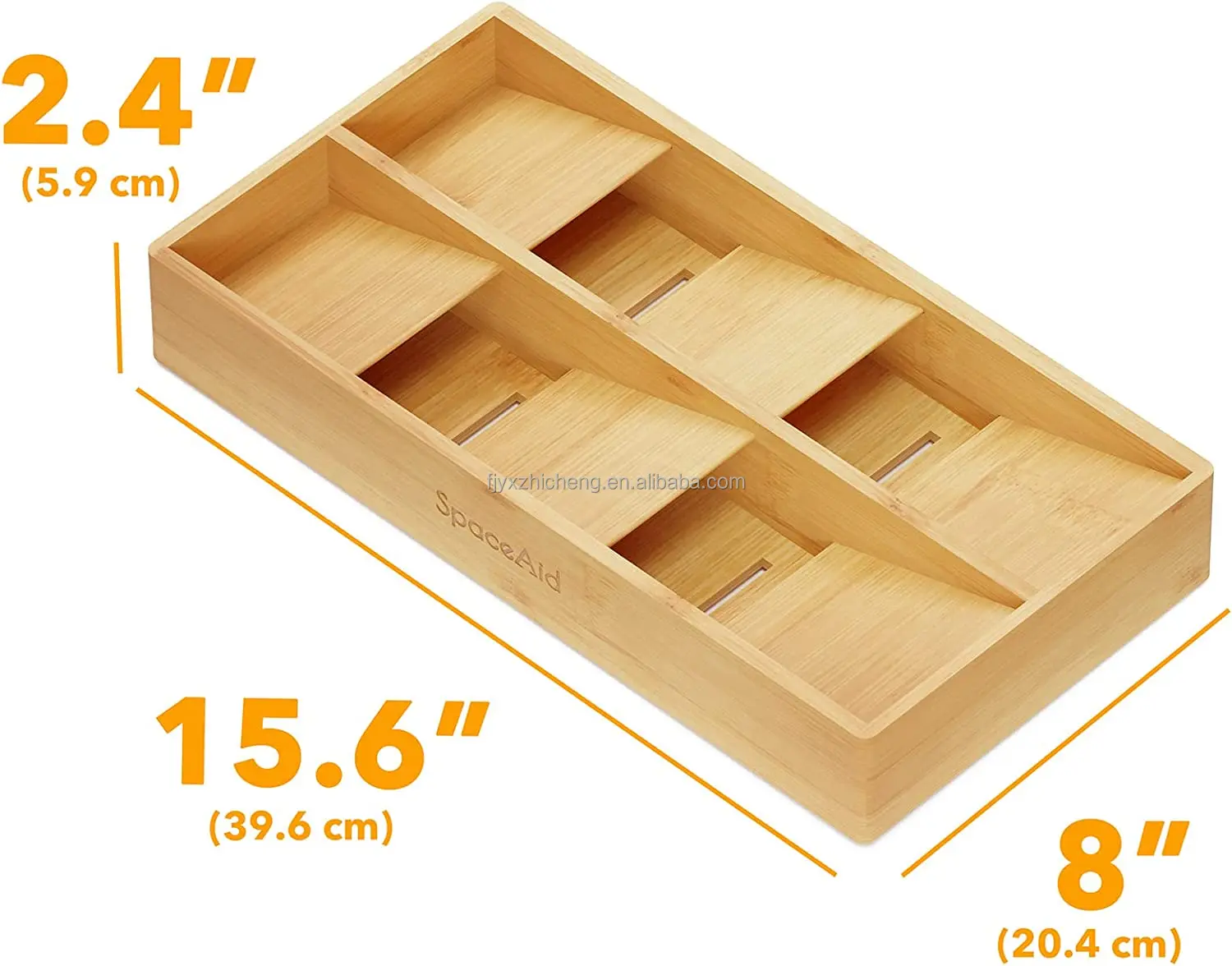 product 6 slots cbamboo silverware drawer organizer with labels kitchen utensil tray holder organizer for flatware cutlery-6