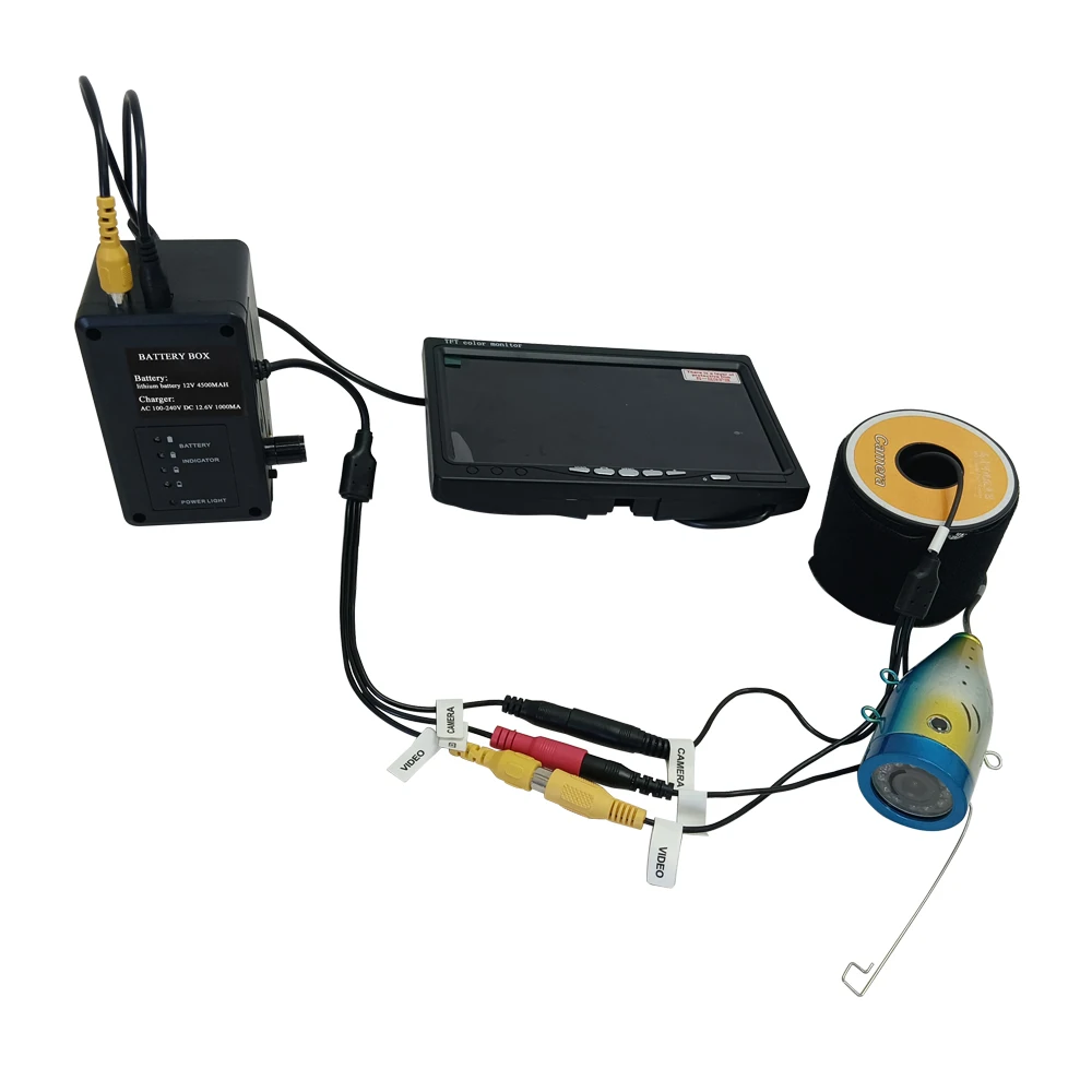Caméra de pêche sous-marine DVR 7 avec écran LCD HD 1080p - Kit caméra étanche de 15 m pour la pêche sur glace, lac et bateau - 16 Go (15 m Caméra de pêche sous-marine DVR 7 avec écran LCD HD 1080p - Kit caméra étanche de 15 m pour la pêche sur glace, lac et bateau - 16 Go (15 m