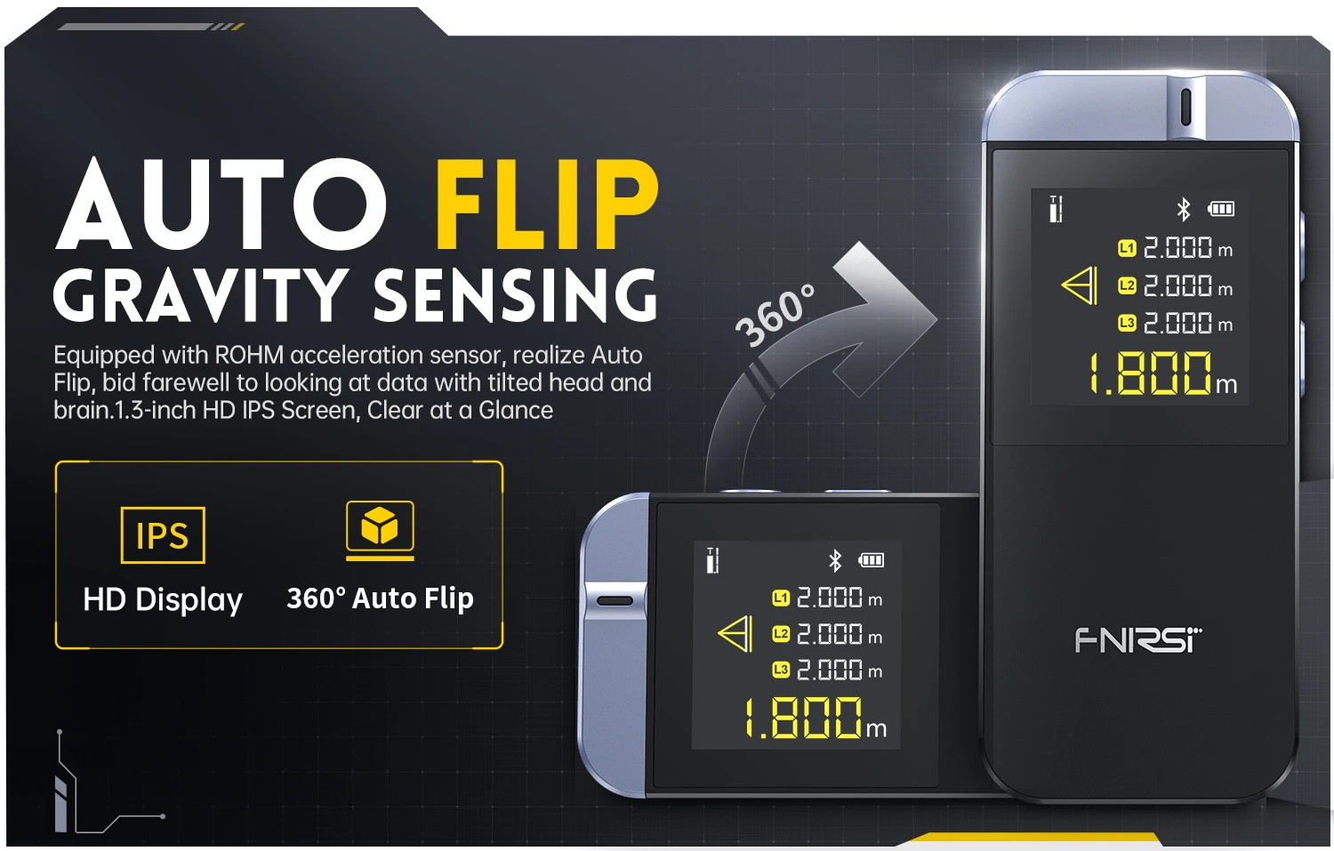 FNIRSI IR40 Smart Laser Rangefinder - Precise Distance Measurement