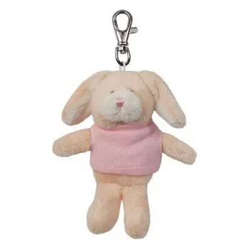 Plushie Rabbit/ Stuffed Toys/ Backpack Bunny Key Ring OEM With Pink Little Clothing