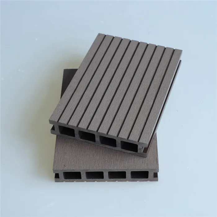 Anti-Slip Anti-Fade Extruded Wood Plastic Decking Outdoor WPC Composite Board