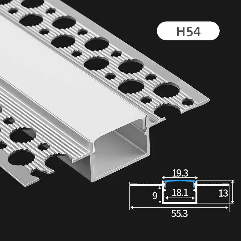 LEDsON Embout pour profilé de plaque de plâtre RPL35US, sans trou de câble