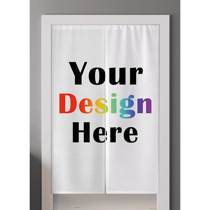 Promotional Wholesales Sublimation Printing Custom Design Any Size High Quality Japanese Noren Door Curtain for Hotel Restaurant