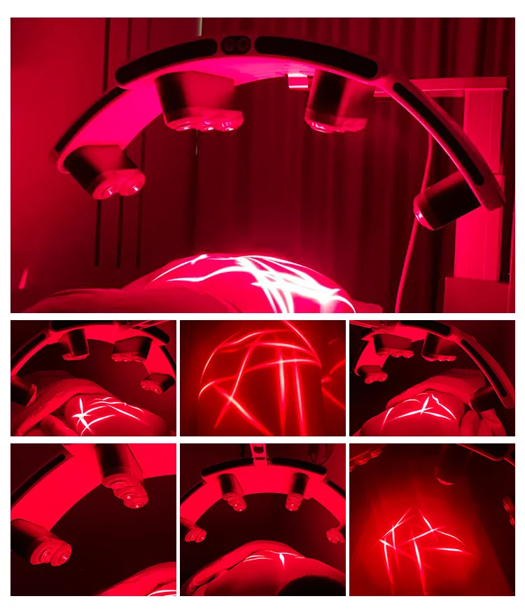 Professional Cold Laser 635nm 532nm Red/Green Light 10D Lipo Slimming Machine Stationary Standing Weight Loss Device