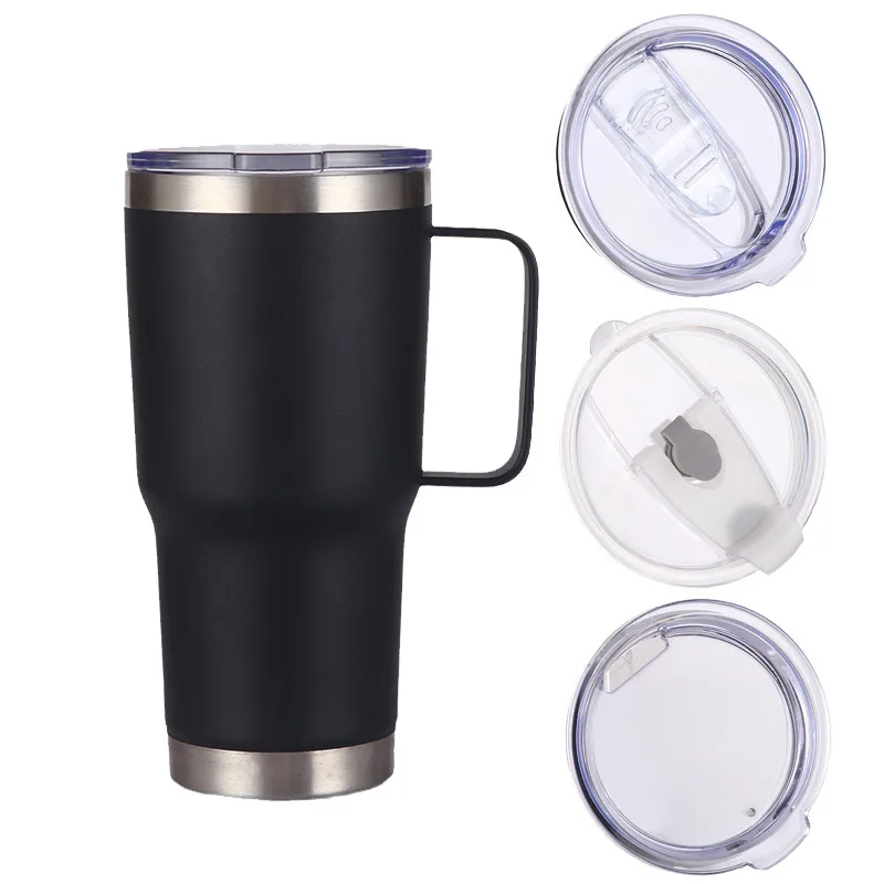 Gobelet floral en acier inoxydable avec paille en silicone, 30oz. Colour: purple | Fr