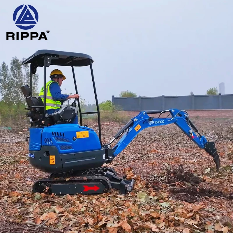 Rippa Machine Factory EU Standard 1.5Ton Excavator Earth Moving Machinery Kubota Engine Digger Excavator Small Mini Excavator