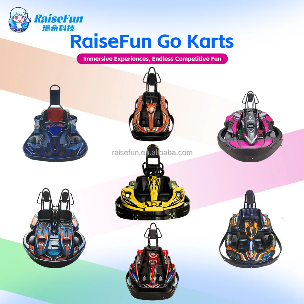 product raisefun parent child go kart battery operated remote control integrated system for kids adults indoor outdoor amusement center-1