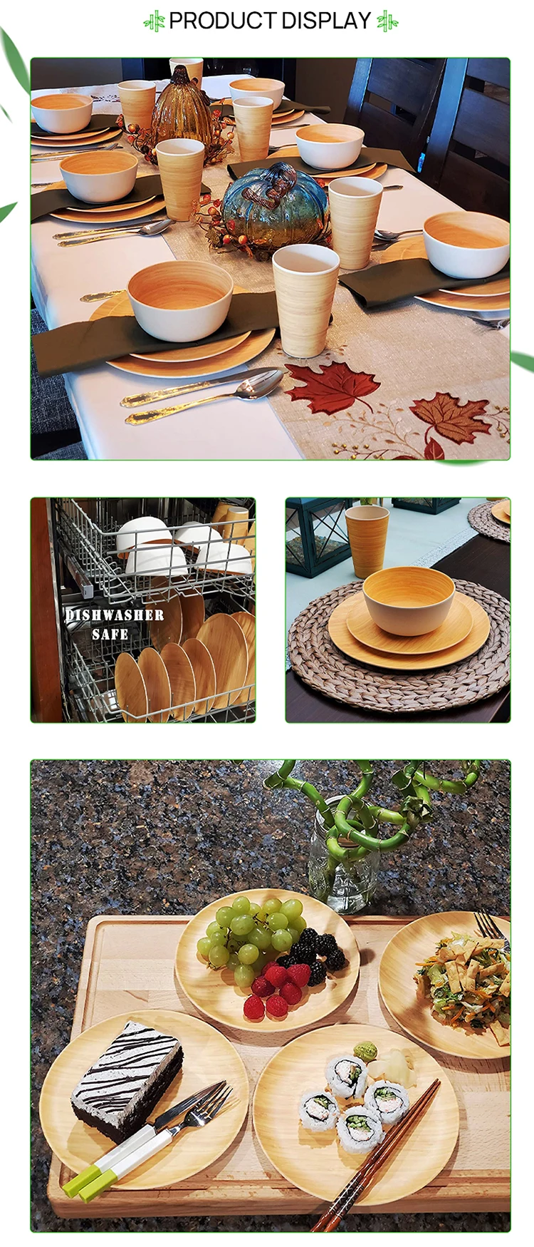 Reusable Durable Tableware For Events Home Picnic Party Dishwasher Safe