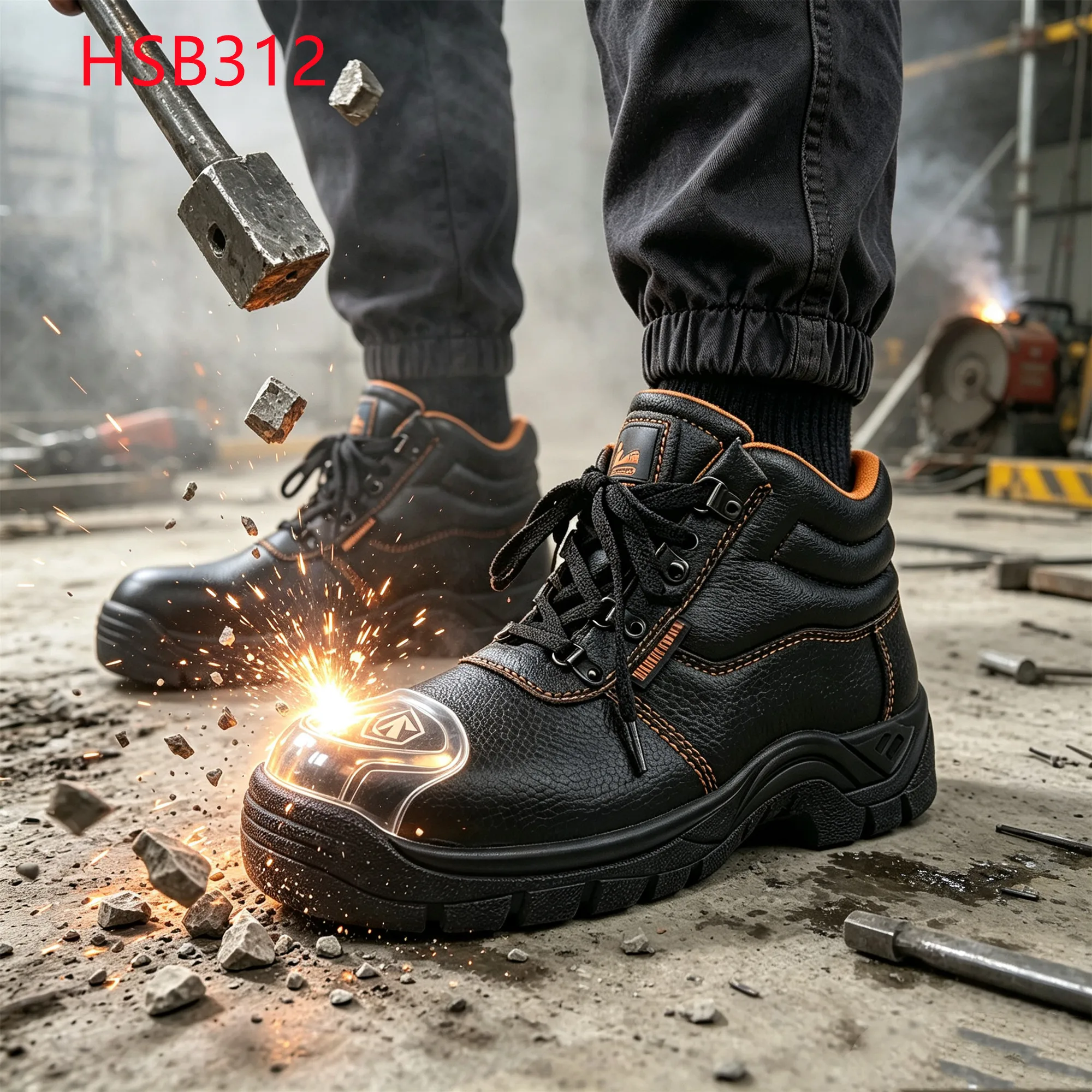 LXG,Iron Foundry Rock Bottom Price Hua Singh Safety Shoes Shipyard Anti-acid&alkali Stitching Rubber Sole PPE Labor Boots HSB312