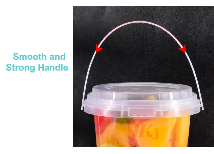 32 Oz Plastic Drink Buckets Wholesale Disposable Fruits Container Clear