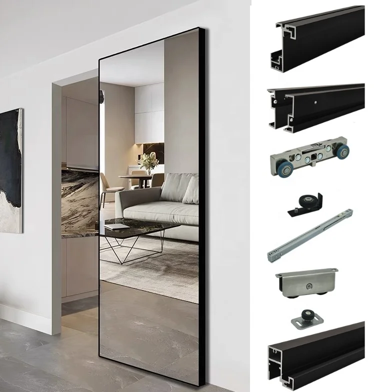 Porte Coulissante En Verre Guide De Sol Rouleau De Système De Porte Coulissante Ccessoires Pour Portes Coulissantes En Verre Sans Cadre 304 Acier Inoxydable 90480205